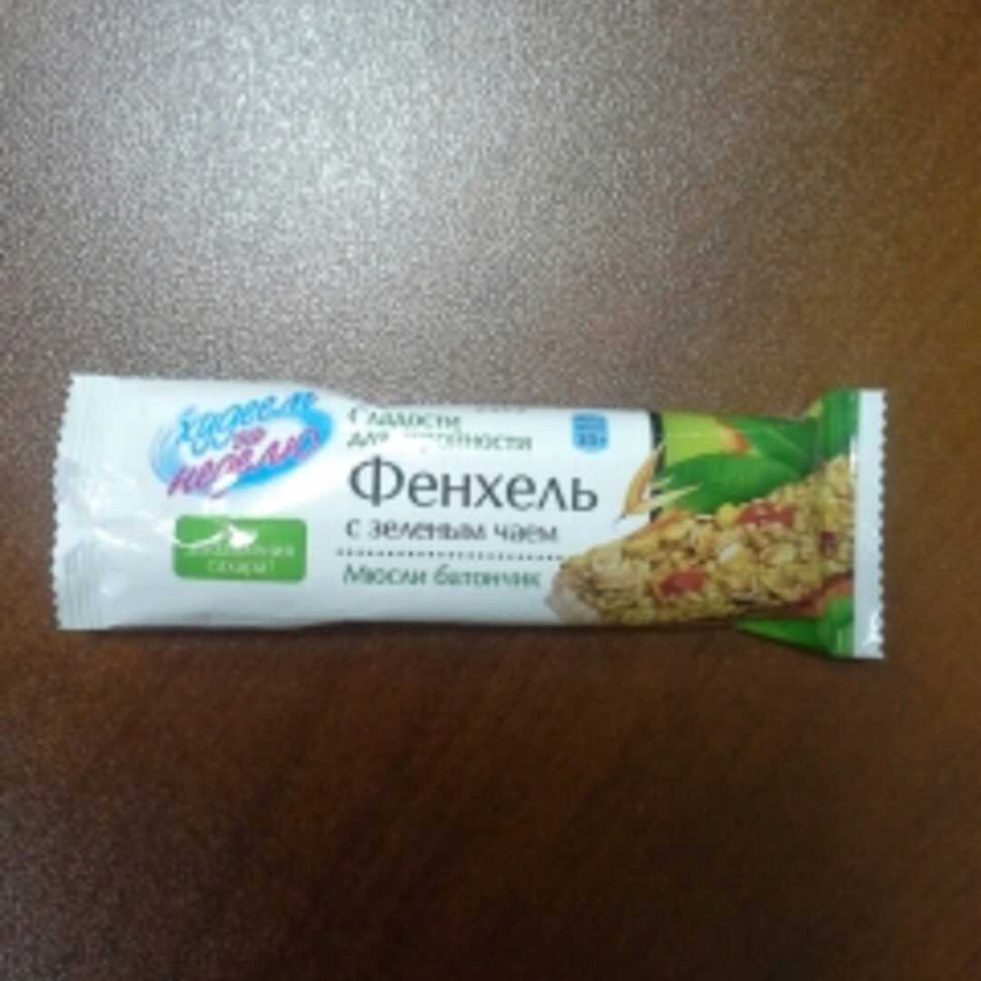 Леовит Батончик-Мюсли Фенхель с Зеленым Чаем