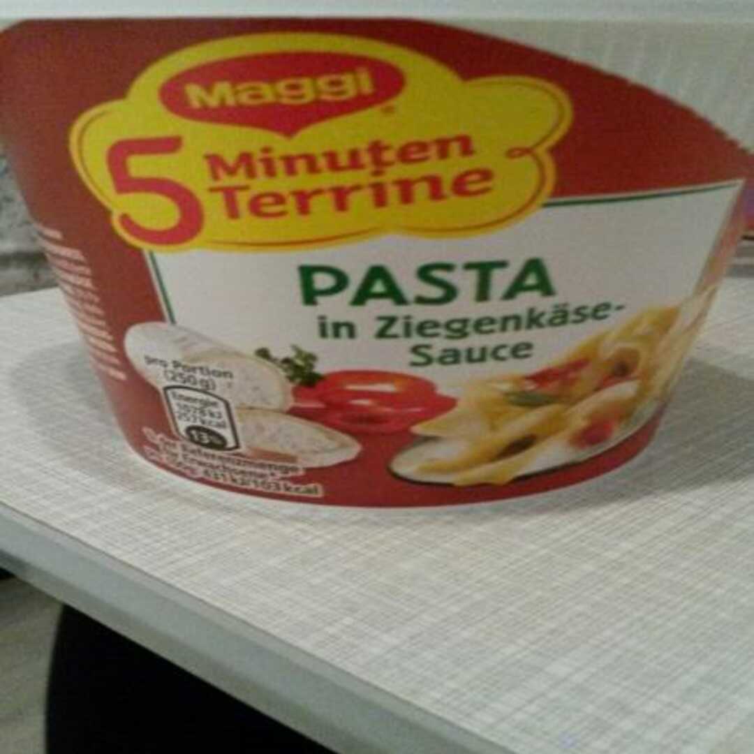 Maggi 5 Minuten Terrine Pasta in Ziegenkäse-Sauce