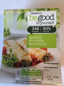 Sainsbury's Be Good to Yourself Spinach & Ricotta Cannelloni