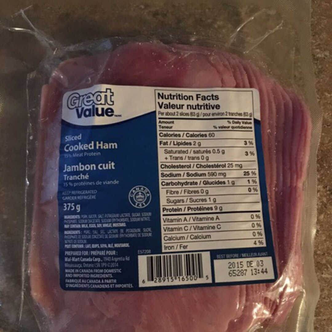 Great Value Sliced Cooked Ham