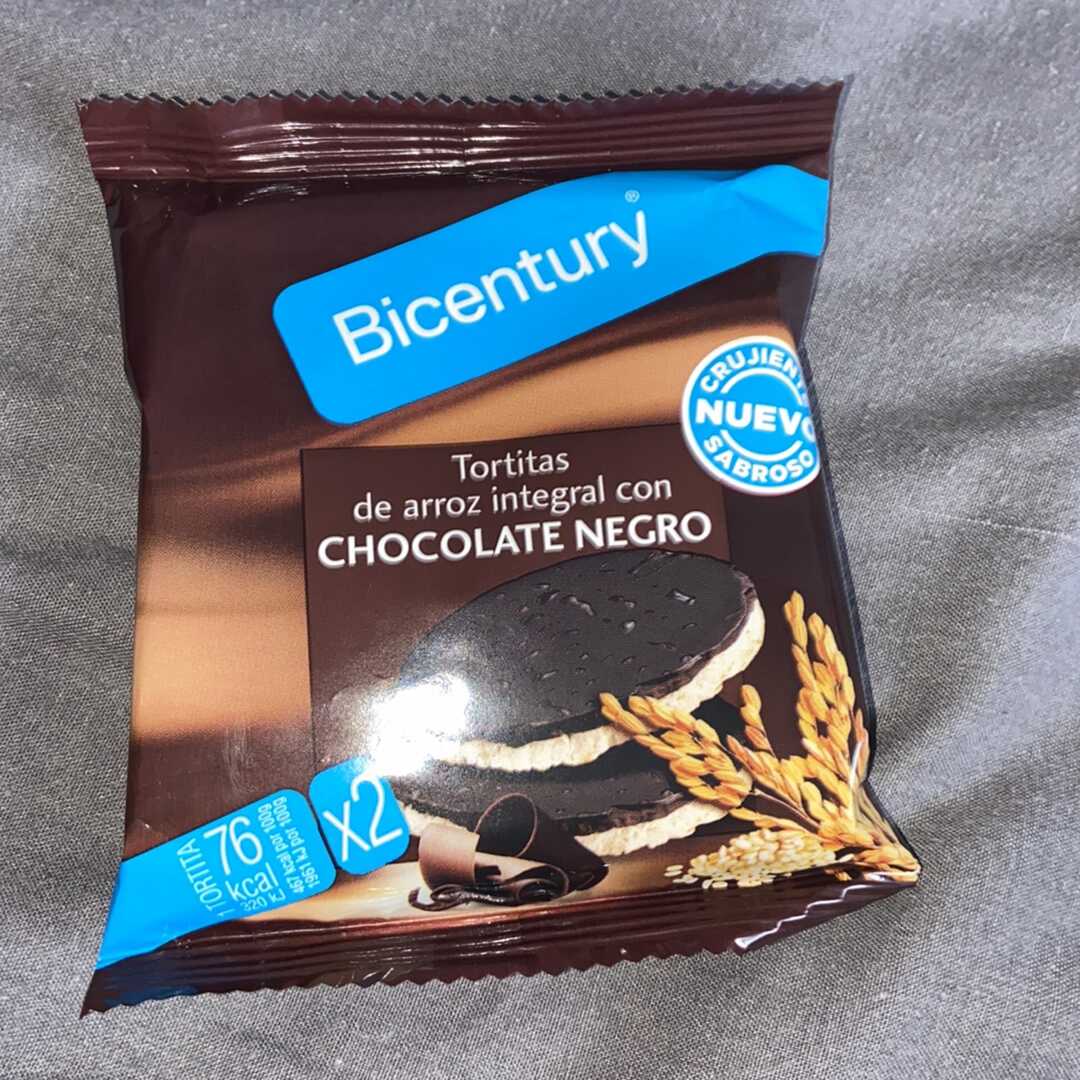 Bicentury Tortitas de Arroz Integral con Chocolate Negro