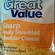 Great Value Fancy Sharp Cheddar Cheese Shredded
