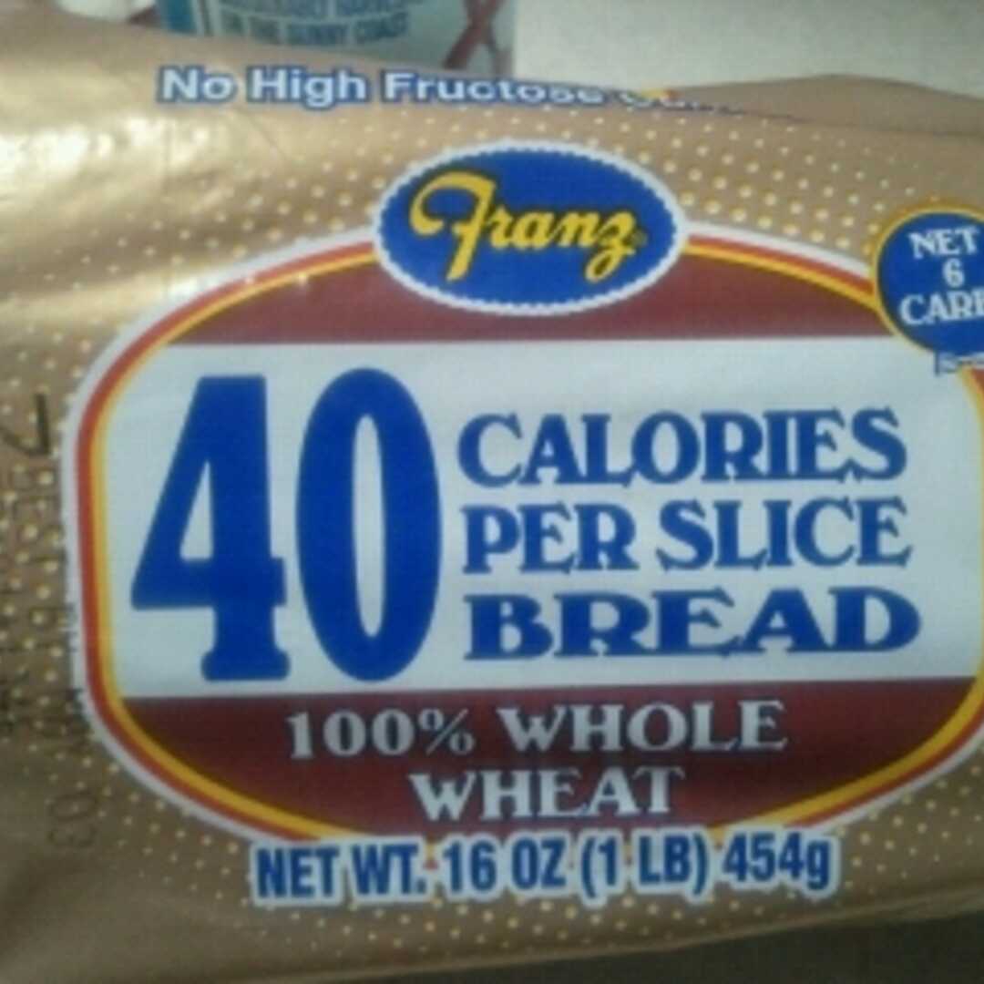 Franz 40 Calories Per Slice Whole Wheat Bread