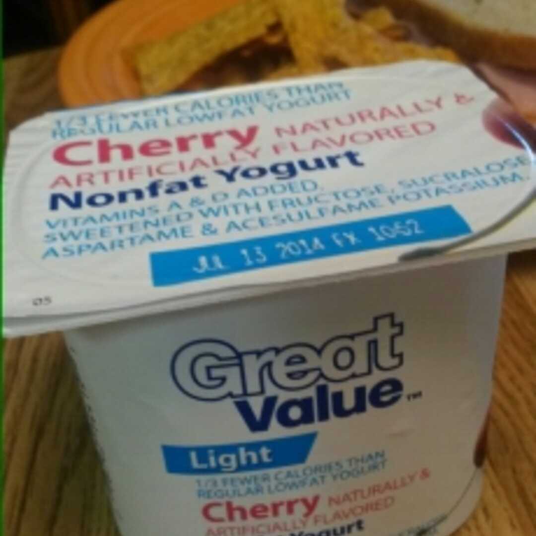 Great Value Light Nonfat Yogurt - Cherry