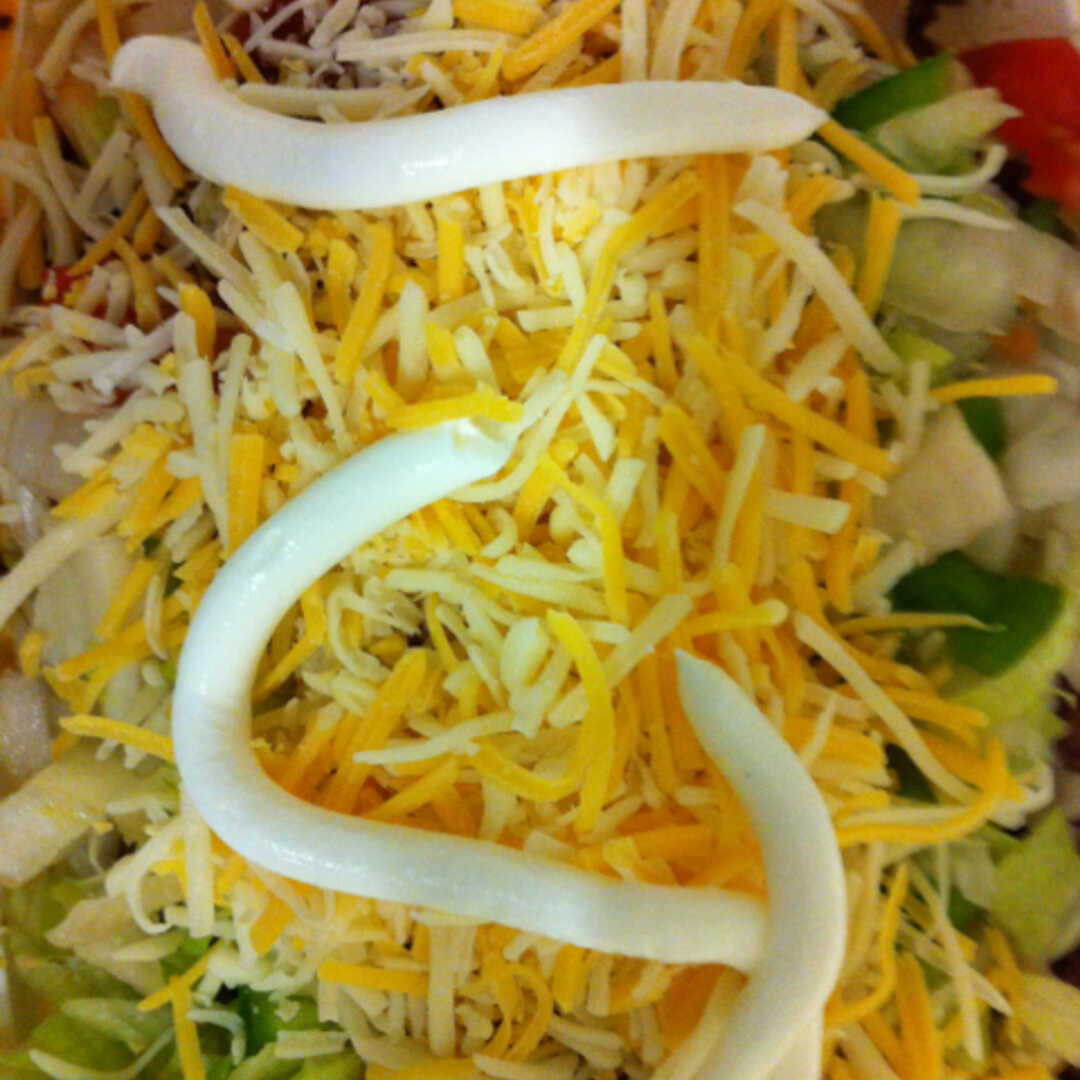 Taco or Tostada Salad with Beef, Cheese and Corn Chips