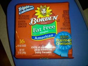 Borden Fat Free American Cheese Singles