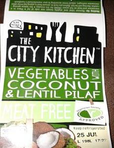 The City Kitchen Vegetables with Coconut & Lentil Pilaf