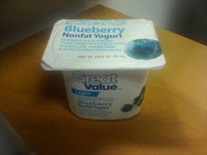 Great Value Light Nonfat Yogurt - Blueberry