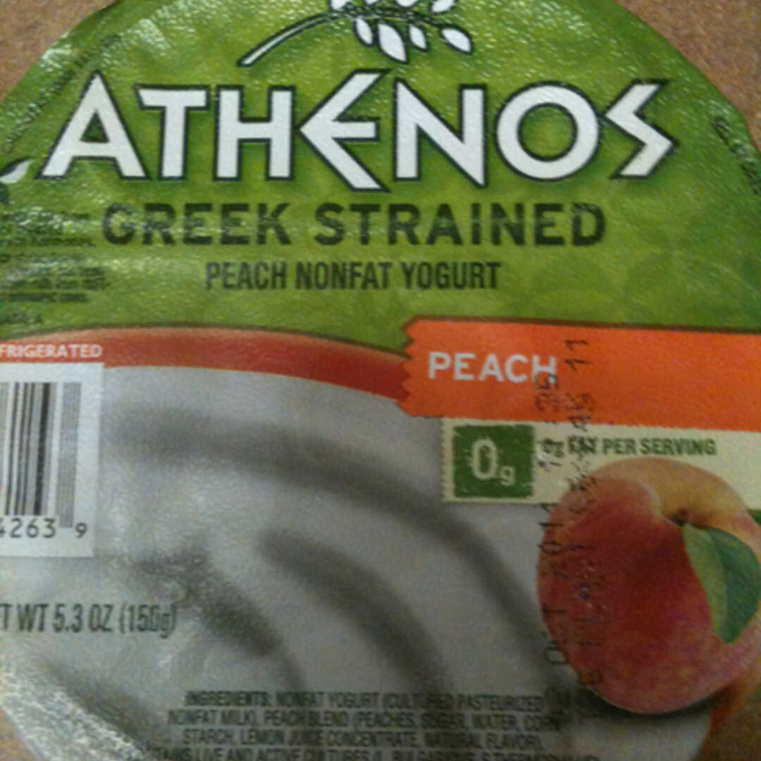 Athenos Greek Strained Nonfat Yogurt - Peach