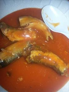 Sardine (Drained Solids with Bone In Tomato Sauce, Canned)
