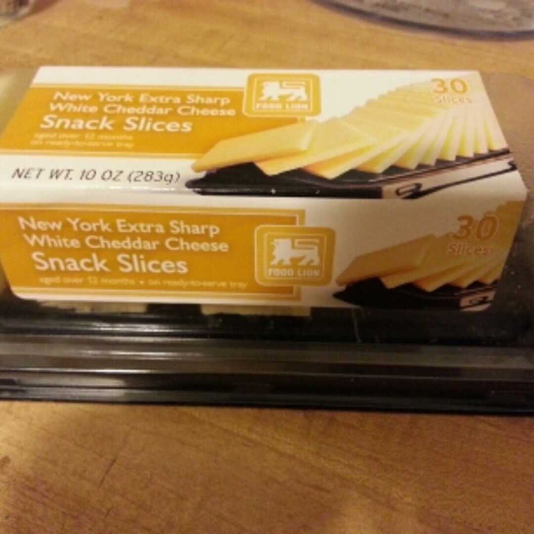 Food Lion New York Extra Sharp White Cheddar Cheese Snack Slices