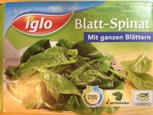Iglo Blatt-Spinat mit Ganzen Blättern