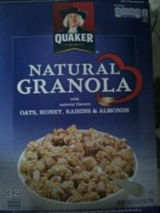 Quaker Natural Granola - Oats, Honey & Raisins