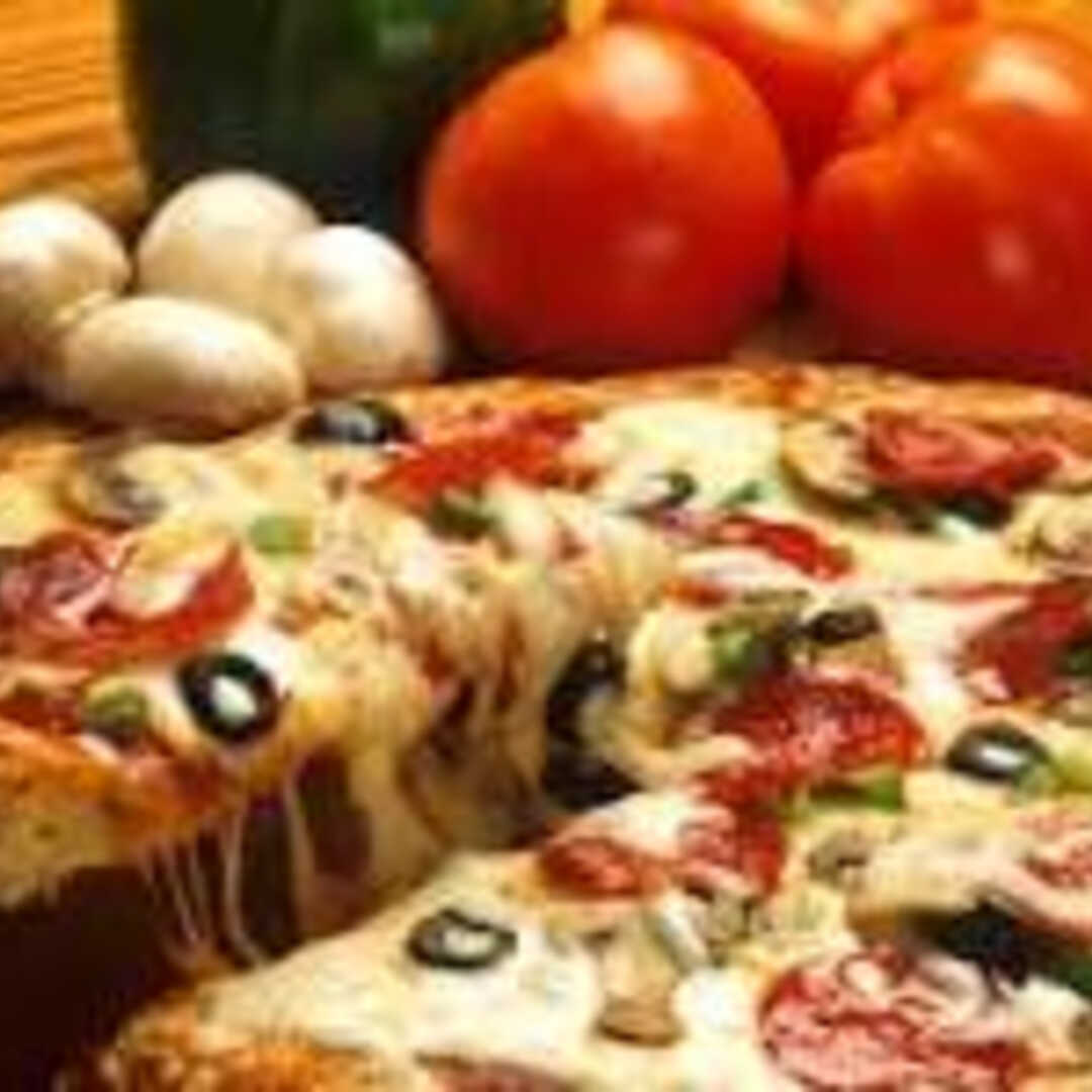 Pizza de Carne y Verduras de Masa Delgada