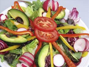 Lettuce Salad with Avocado, Tomato, and/or Carrots