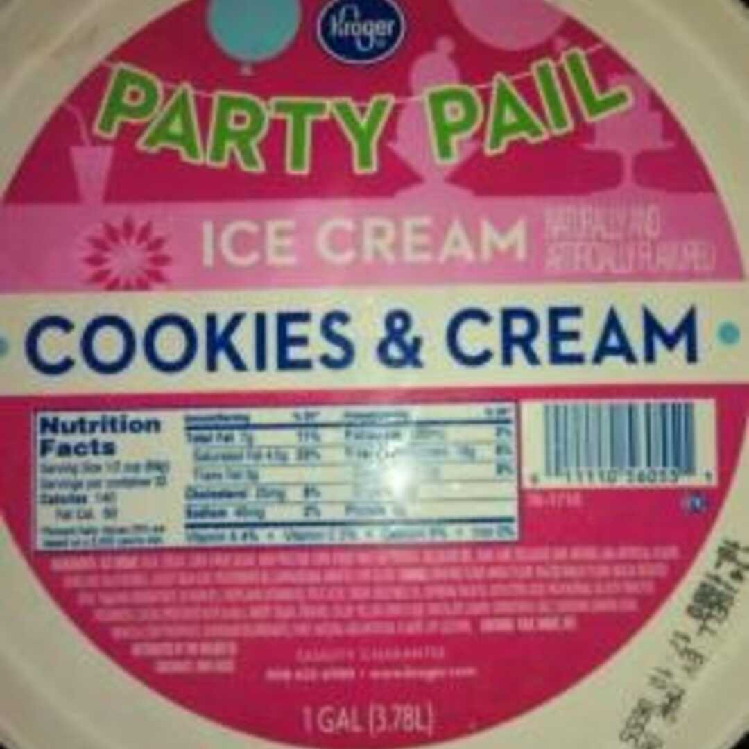 Kroger Party Pail Cookies & Cream Ice Cream