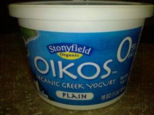 Stonyfield Farm Oikos Organic Greek Yogurt Plain 0% Fat