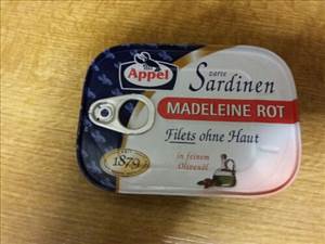 Appel Sardinen Madeleine Rot