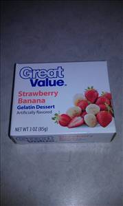 Great Value Strawberry Banana Gelatin Dessert