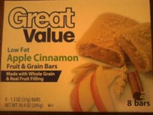 Great Value Low Fat Fruit & Grain Bar - Apple Cinnamon