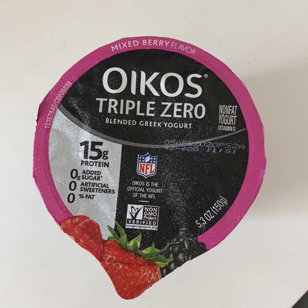 Dannon Oikos Triple Zero Peach Greek Yogurt, 5.3 Oz.
