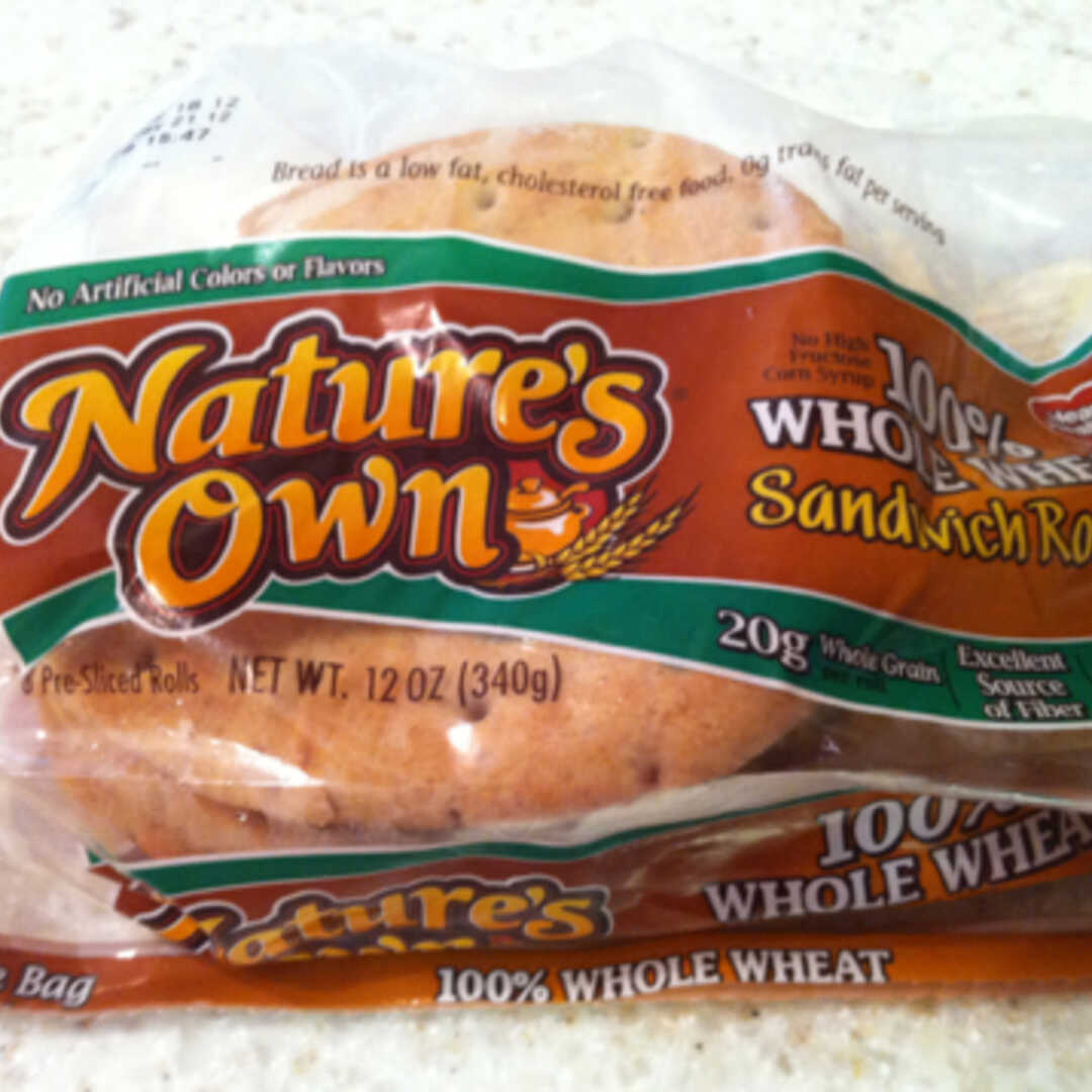 Nature's Own 100% Whole Wheat Sandwich Rounds