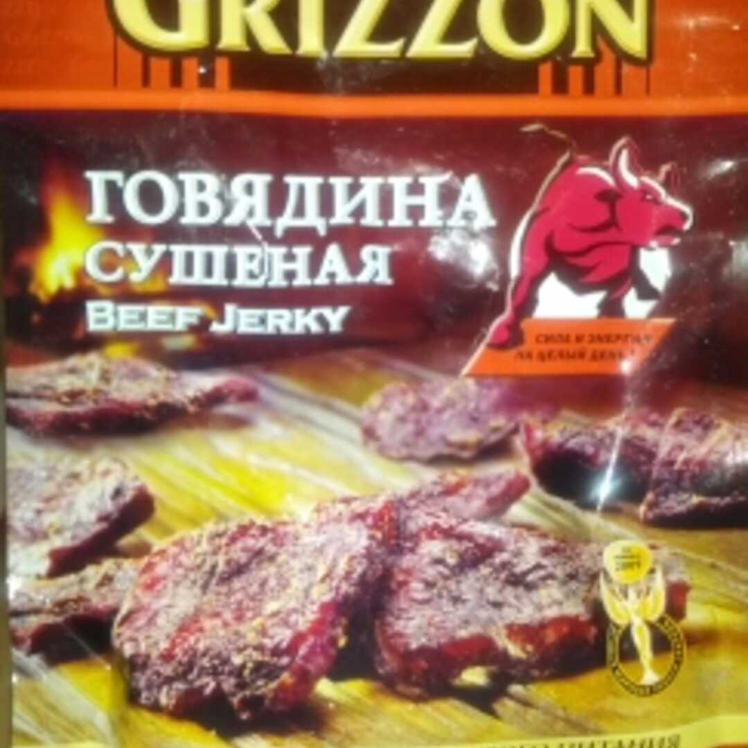 Grizzon Говядина Сушёная Калории и Пищевая Ценность