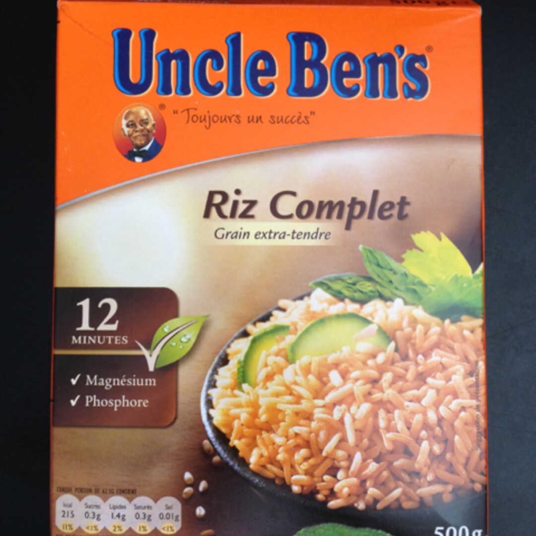Calories et les Faits Nutritives pour Uncle Ben's Riz Complet