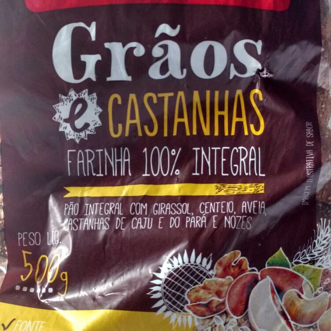 Nutrella Pão Grãos e Castanhas 100% Integral