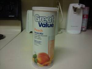 Great Value Sugar Free Peach Drink Mix