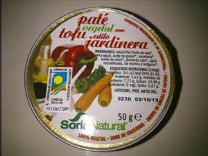Soria Natural Paté Vegetal con Tofu Estilo Jardinera