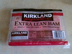 Kirkland Signature Extra Lean Ham.