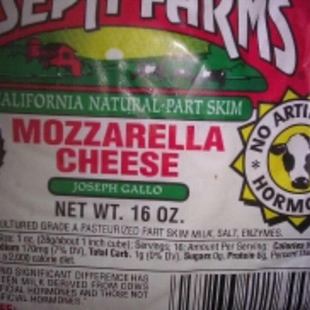 Joseph Farms California Natural Part Skim Mozzarella Cheese