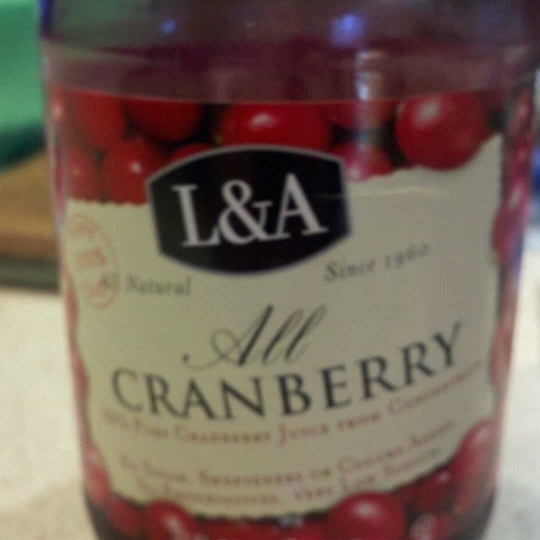 L&A All Cranberry Juice