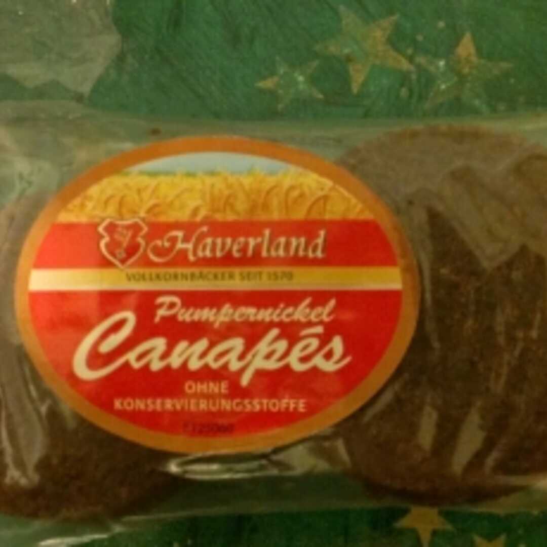 Haverland Pumpernickel Canapés