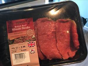 Tesco British Beef Minute Steaks