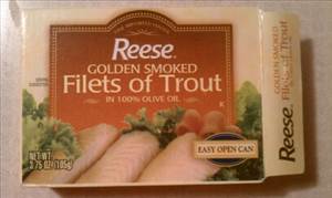 Reese Golden Smoked Filets of Trout in 100% Olive Oil