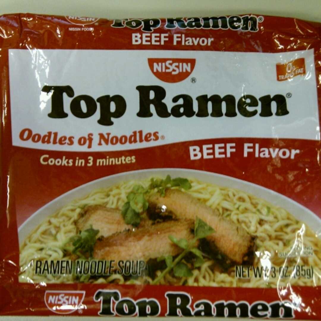 Nissin Top Ramen Beef Flavor Oodles Of Noodles Soup