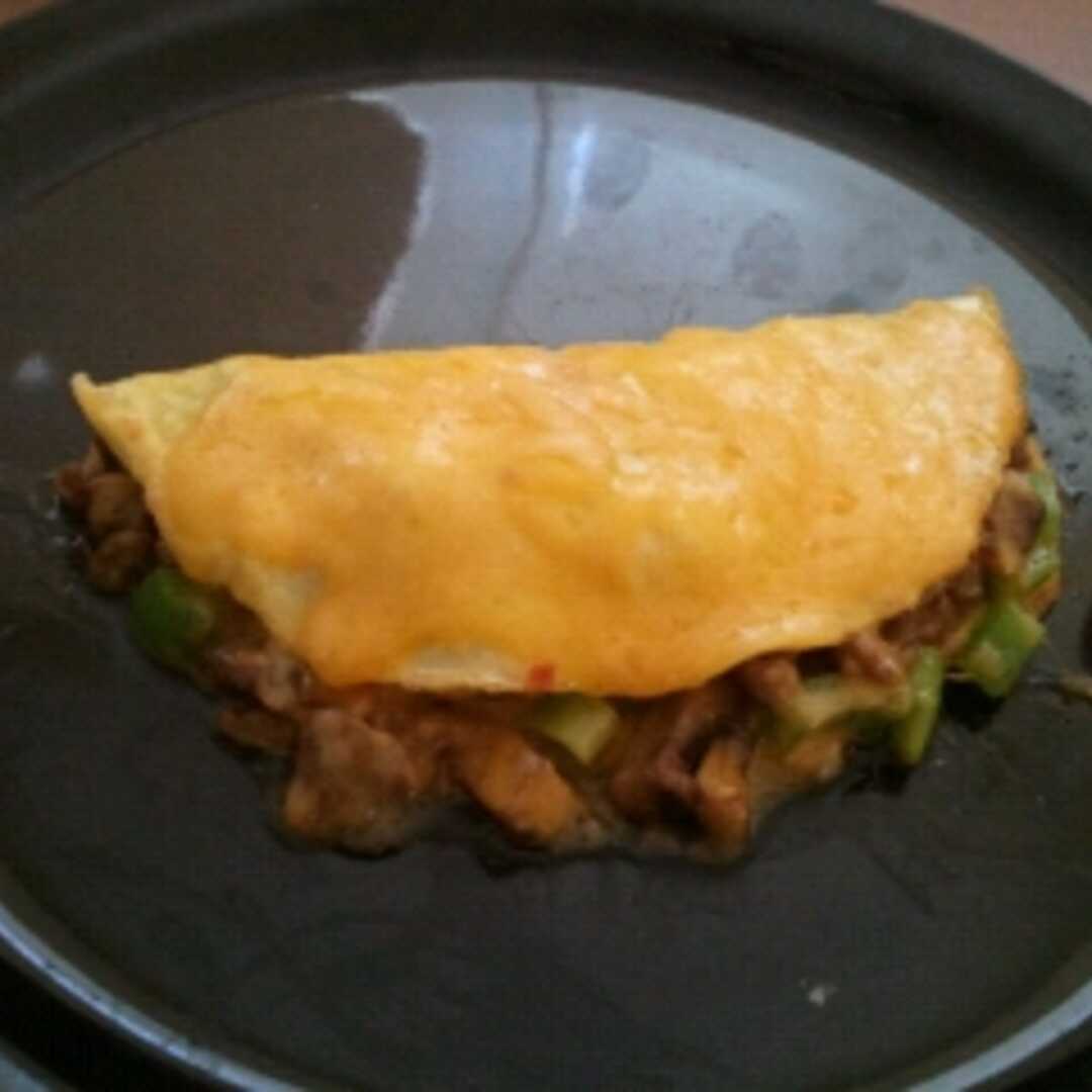 Egg Omelet or Scrambled Egg with Sausage and Cheese