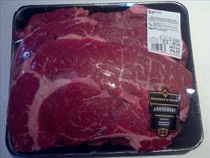 Beef Chuck (Mock Tender Steak, Lean Only, Trimmed to 1/4" Fat)