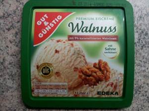 Gut & Günstig Premium Eiscreme Walnuss