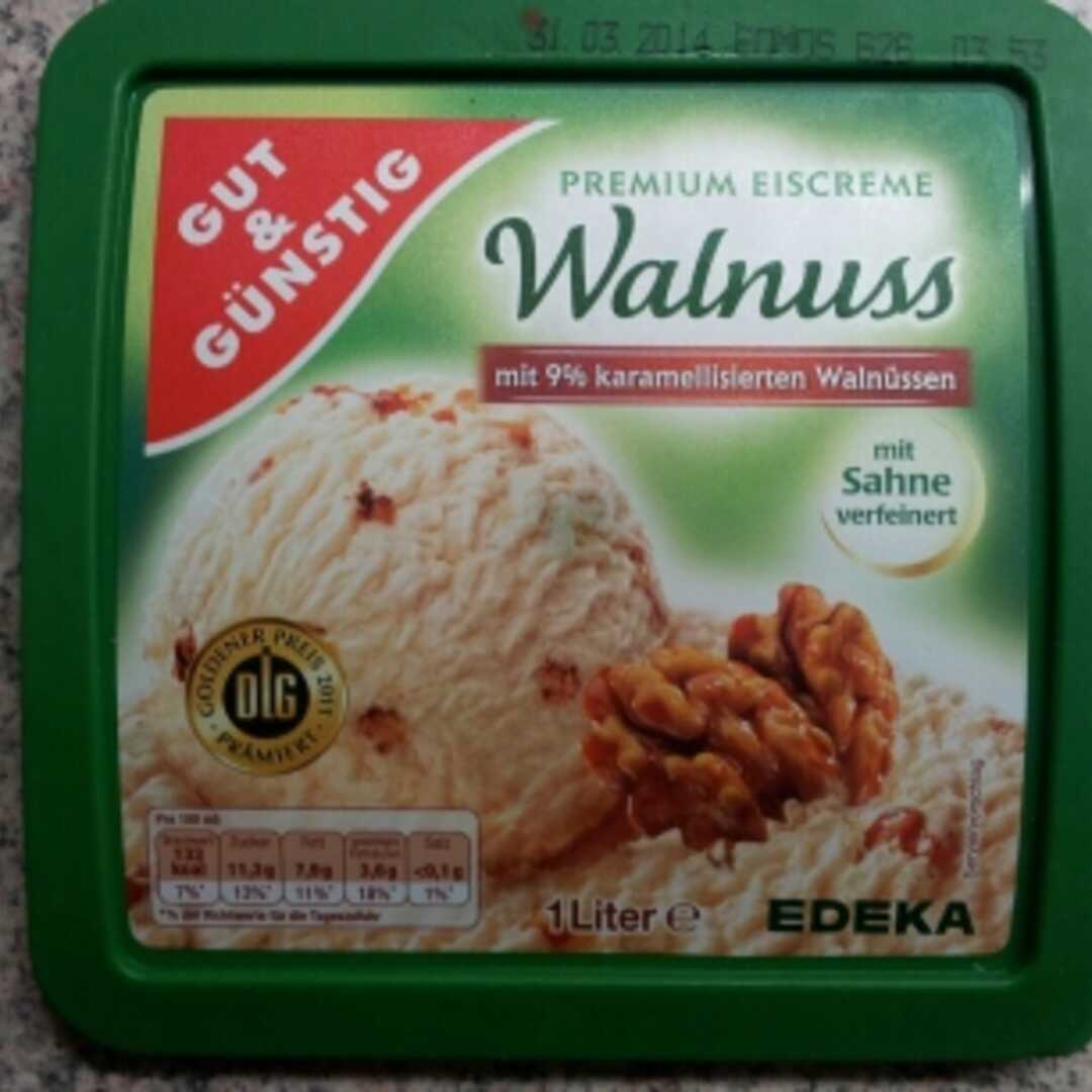 Gut & Günstig Premium Eiscreme Walnuss