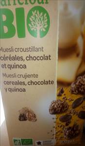 Carrefour Bio Muesli Croustillant Céréales, Chocolat et Quinoa