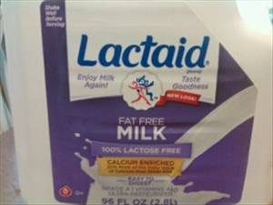 Lactaid 100% Lactose Free Fat Free Calcium Fortified Milk