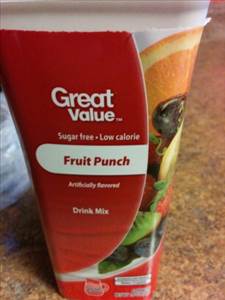 Great Value Sugar Free Fruit Punch Drink Mix