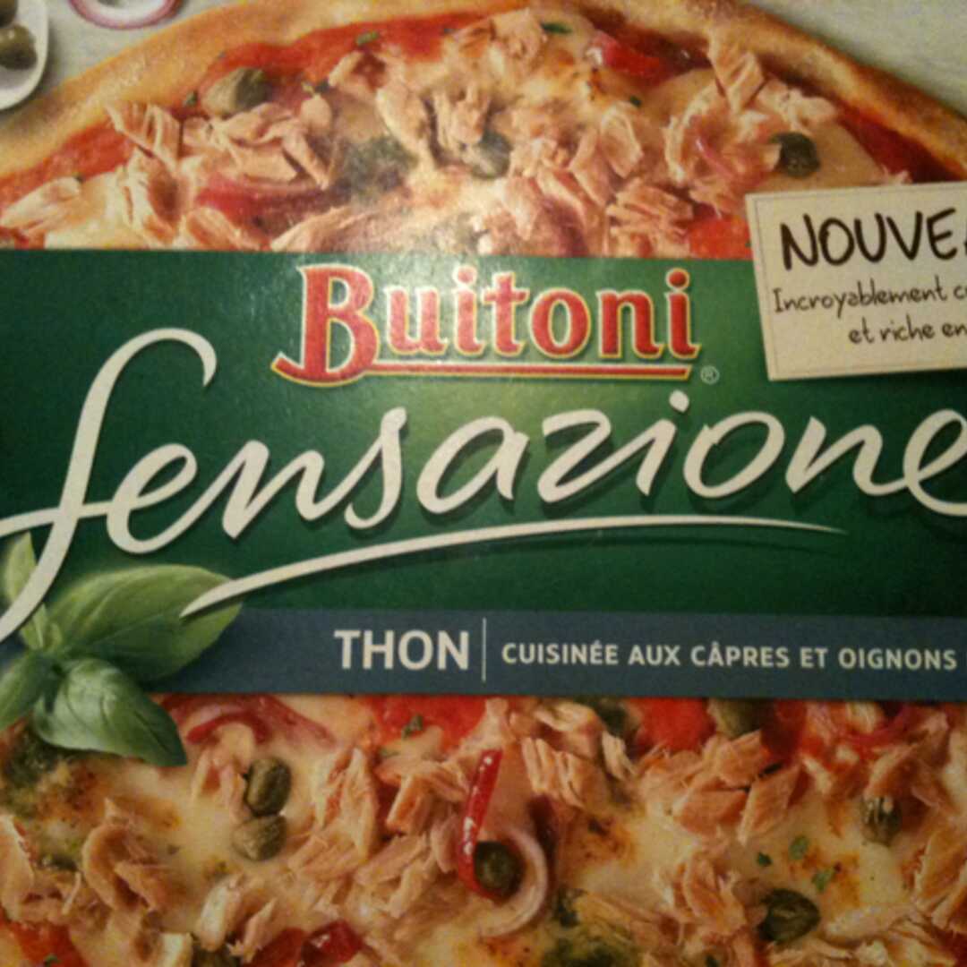 Buitoni Pizza Sensazione au Thon Cuisinée aux Câpres et Oignons Rouges