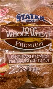 Stater Bros. 100% Whole Wheat Hamburger Buns