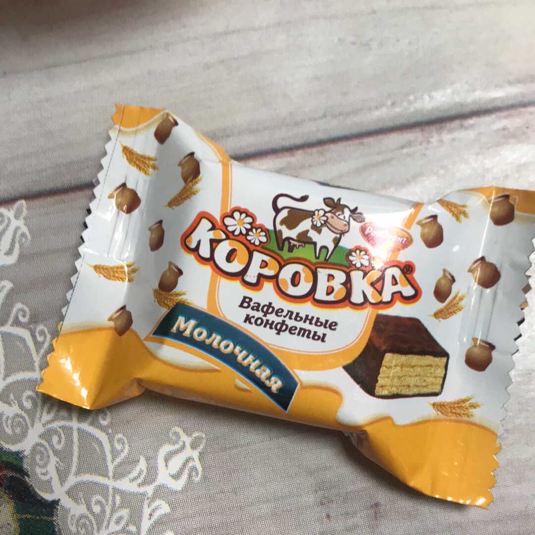 Калорийность вафельной конфеты коровка