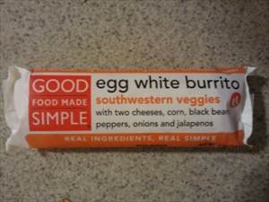Good Food Made Simple Southwestern Veggie Egg White Breakfast Burrito