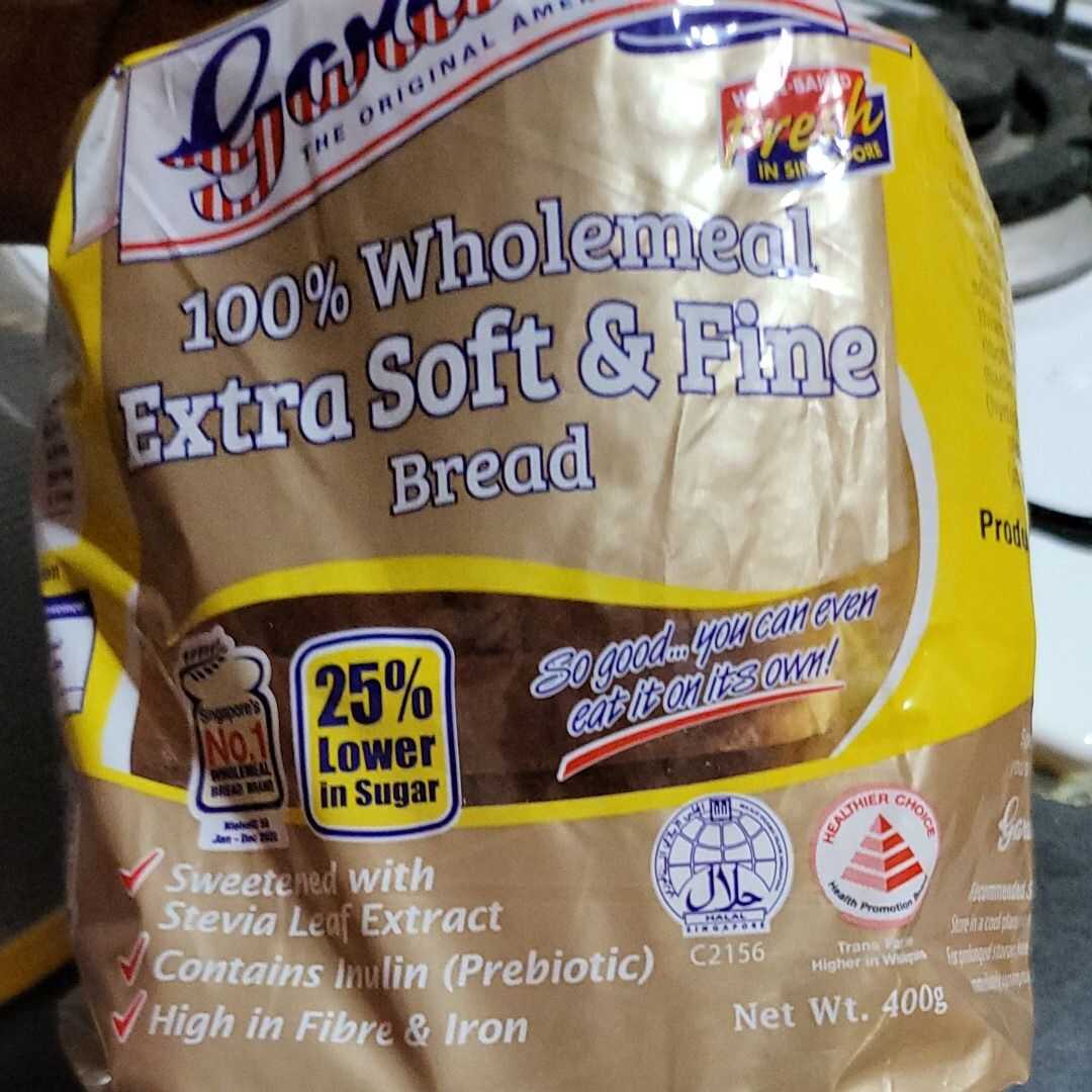 Gardenia 100% Wholemeal Extra Soft & Fine Bread